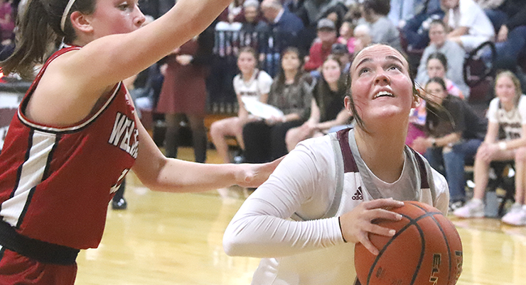 Kashlyn Conkin looks for a shot last week at home. Enterprise Photo